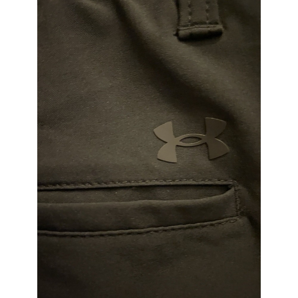 Under Armour Golf Pants Trousers Performance Casual Logo Black Men's 38x32 JBHS - Picture 8 of 12